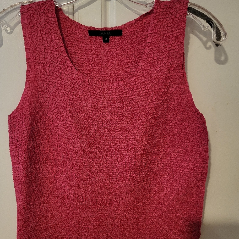 TANIA Women'sTank Pink Size Medium Vintage